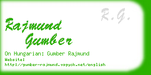 rajmund gumber business card